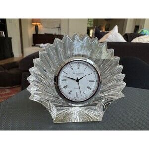 Waterford Crystal Cut Glass Miniature Crystal Clock Used in Pristine Condition